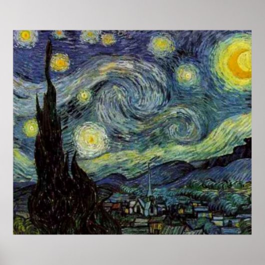 Starry Night Painting by van Gogh Poster (Voorkant)
