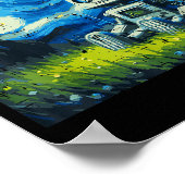 Starry Night Robot Funny Painting Art Meme Kids Me Poster (Hoek)