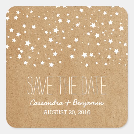 Starry Night Save the Date Stickers (Devant)