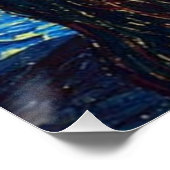 Starry Night Scream.Glossy Poster (Coin)