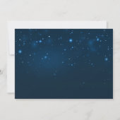 Starry Night Sky Blue Wedding Invitations (Dos)