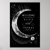 Starry Night Sky Celestial Mariage Affiche de bien (Devant)