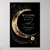 Starry Night Sky Celestial Mariage Affiche de bien (Devant)