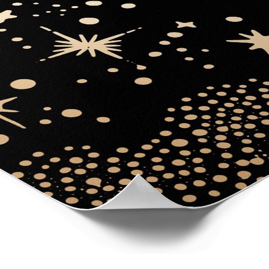 Starry Night Sky Celestial Mariage Affiche de bien (Coin)