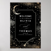 Starry Night Sky Celestial Mariage Affiche de bien (Devant)