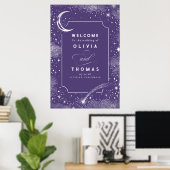 Starry Night Sky Celestial Mariage Affiche de bien (Bureau à domicile)