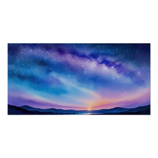 Starry Night Sky Perfect Poster (Voorkant)