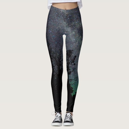 Starry Night Sky & Trees Leggings (Devant)