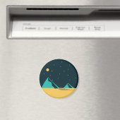 Starry night Standard, 5,7 cm Cirkel Magnet Magneet (Insitu (Vaatwasser))