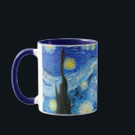 Starry Night Van Gogh boire de la Mug<br><div class="desc">Immergez-vous avec les traits bleus éthérés de la "nuit étoilée" de Vincent van Gogh pendant que vous prenez votre tasse de café du matin, votre thé de l'après-midi, ou votre chocolat chaud de nuit dans cette tasse étoilée. Cette élégante tasse impressionniste brille de classe et de beauté sans âge. Le...</div>