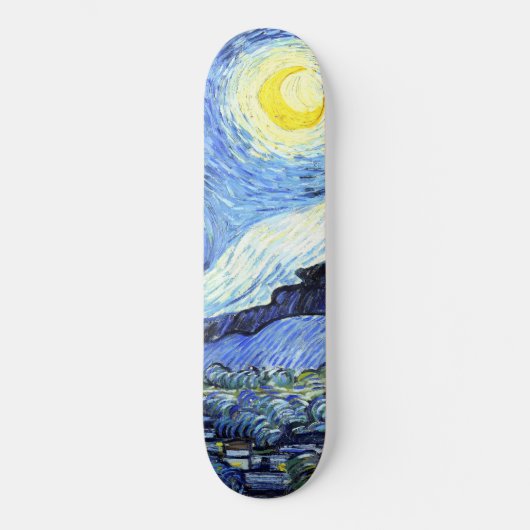 Starry Night Van Gogh Impressionism Skateboard (Recto)