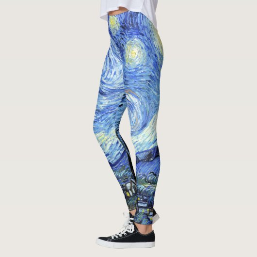 Starry Night Van Gogh sur tous les leggings imprim (Gauche)