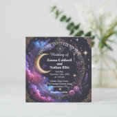 Starry Night Wedding Kaart (Staand voorkant)