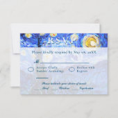 Starry Night Wedding RSVP Cartes Invitations perso (Devant)