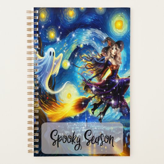 Starry Night Witchy Halloween Design (Devant)
