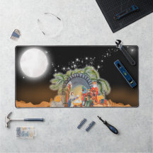 Starry Nights Nativité Bureau Mat