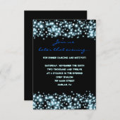STARRY NUIT Bar Bat mitzvah réception carte (Devant / Derrière)