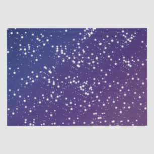 Starry Paars and Blue Night Sky met sterren Tissuepapier