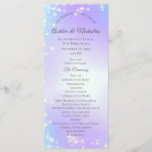Starry Paarse en Blue Sparkle Wedding Program Programma (Voorkant)