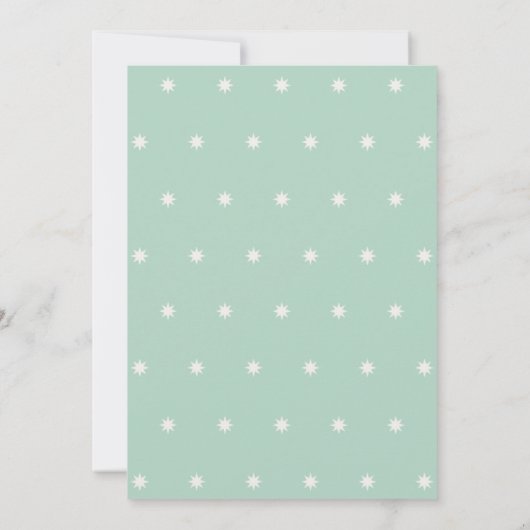 Starry Palm Trees Green boho bruiloft uitnodiging (Achterkant)