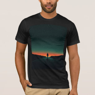 Starry Path — Cosmic Silhouette Graphic T-shirt