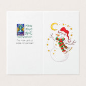 Starry Père Noël Snowman *pack de 25 cartes de fin (Outside Unfolded)