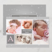 Starry Photo Collage Birth Announcement Aankondiging (Voorkant / Achterkant)
