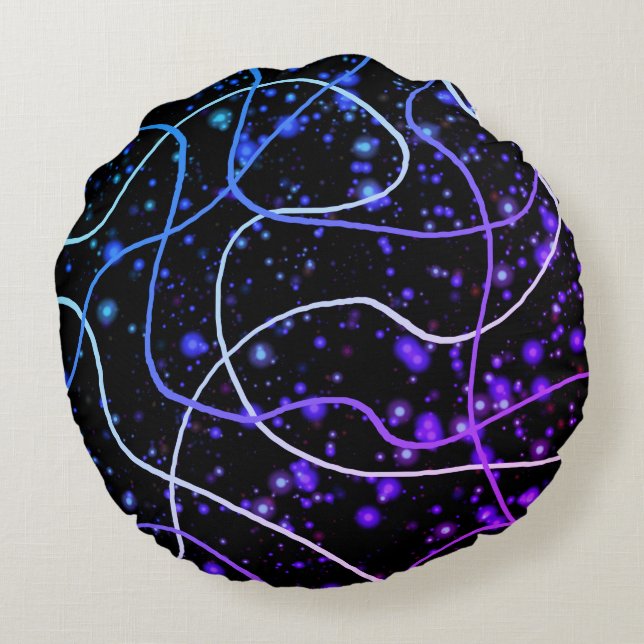 Starry Ribbons Pillow Rond Kussen (Achterkant)