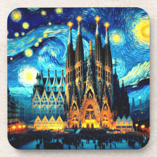 Starry Sagrada Familia Barcelona Bier Onderzetter