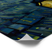 Starry Sanctuary in Van Gogh stijl Poster (Hoek)