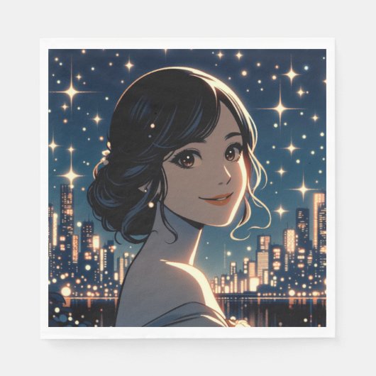 Starry Serenity Smile Servet (Voorkant)