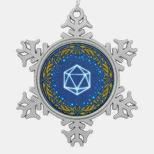 Starry Skies D20 Tin Sneeuwvlok Ornament