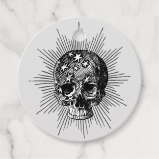 Starry Skull {{ met gepersonaliseerde tekst} Sleut Bedankjes Labels