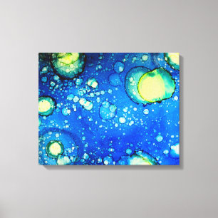 Starry Sky Alcohol Ink Painting Canvas Afdruk