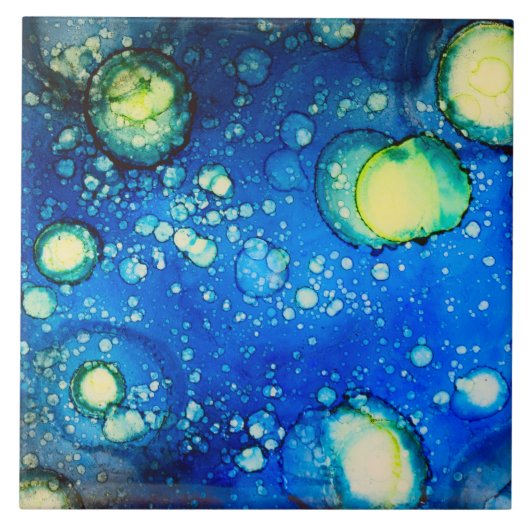 Starry Sky Alcohol Ink Painting Tegeltje (Voorkant)