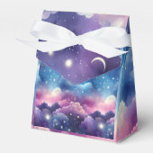 Starry Sky Baby Adoptie Shower - Maan en Sterren Bedankdoosjes (Voorkant Zijde)