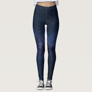 Starry sky middernacht blauwe actieve draag yoga leggings