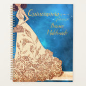Starry Sky Midnight Blue Quinceañera Planner (Devant)