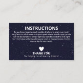 Starry Sky Moon Candle Spell Visitekaartje (Achterkant)