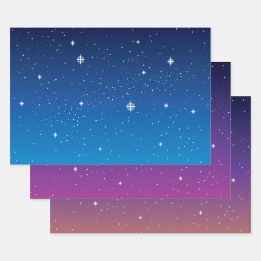 Starry Sky op Twilight Inpakpapier Vel (Set)