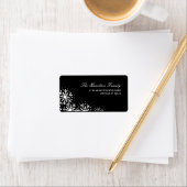 Starry Snowflakes Étiquette de adresse de vacances (En situation)