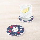 Starry Splendor rouge, blanc, Dessous de verre en  (Côté)