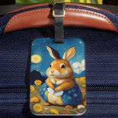 Starry Spring Bunny Bagagelabel