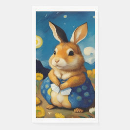 Starry Spring Bunny Guest Handdoeken Servet