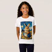 Starry Spring Bunny Kinder T-shirt (Voorkant volledig)