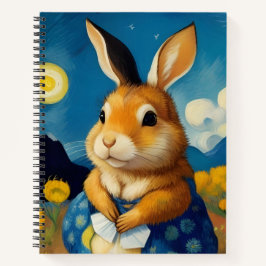 Starry Spring Bunny Notitieboek