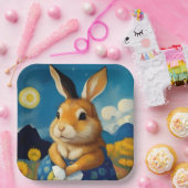 Starry Spring Bunny Paper Bord (Feest)