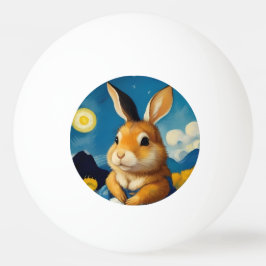 Starry Spring Bunny Ping Pong Ball