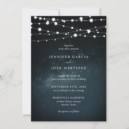 Starry Starry Night Wedding Invitations (Devant)