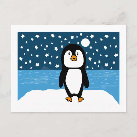 Starry Starry Penguin Holiday Briefkaart (Voorkant)